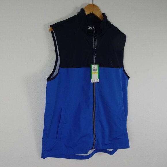 IZOD Golf Vest Men’s Size M Blue Hydrashield Full Zip - Picture 3 of 9